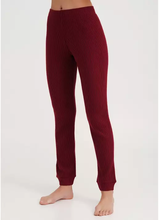 Штаны на манжетах рубчик WARMLY TOUCH 4308/150 bordo (бордовый)