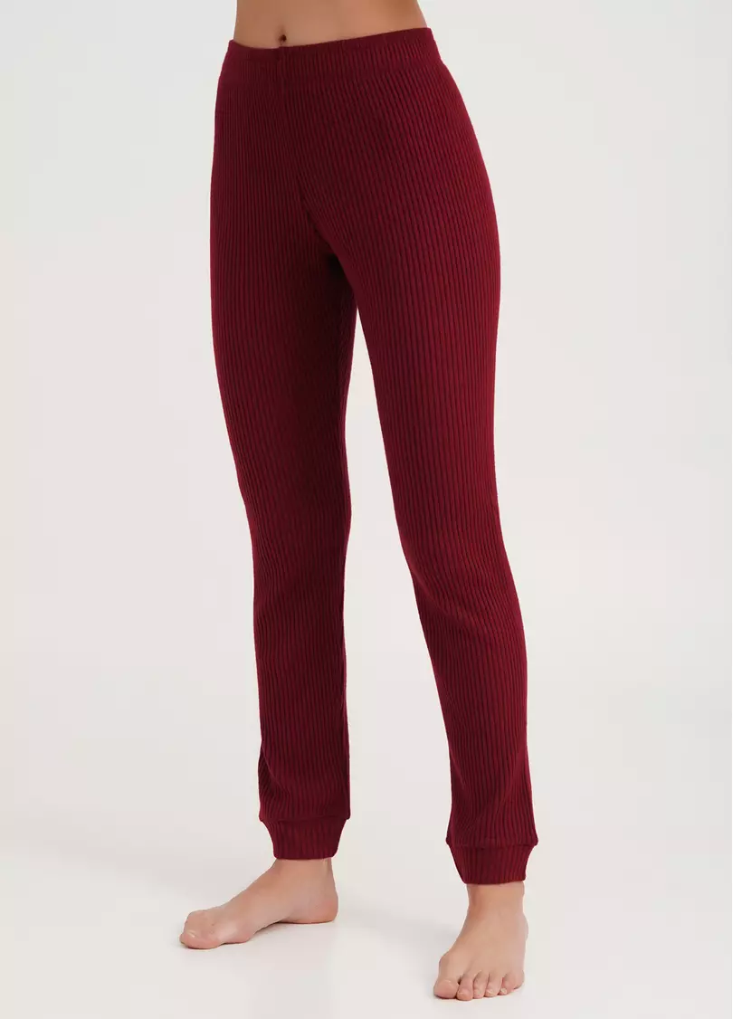 Штаны на манжетах рубчик WARMLY TOUCH 4308/150 bordo (бордовый)