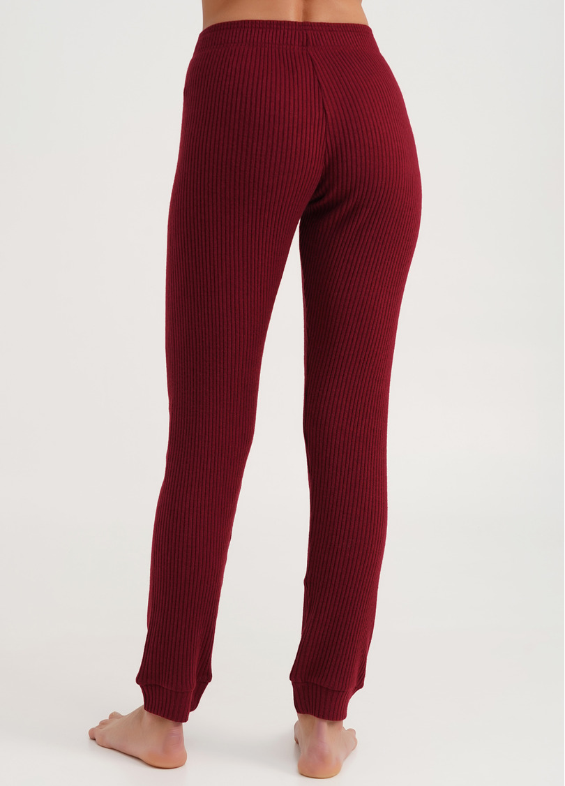Штани на манжетах рубчик WARMLY TOUCH 4308/150 bordo (бордовий)