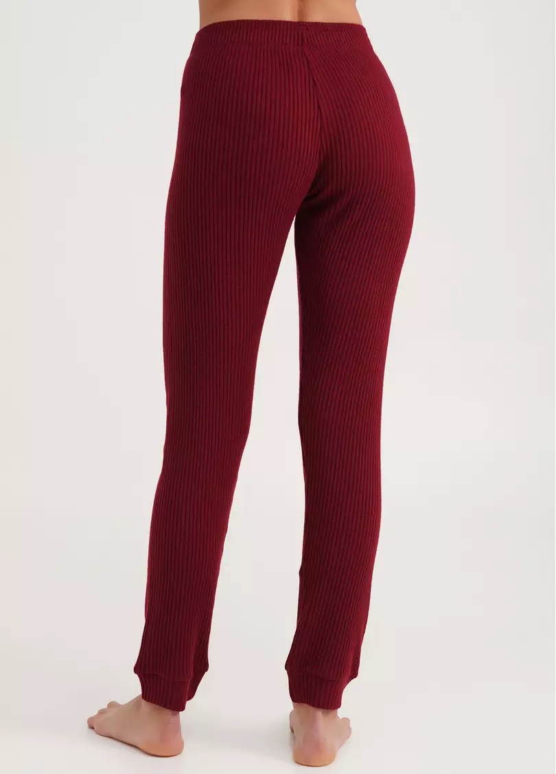 Штаны на манжетах рубчик WARMLY TOUCH 4308/150 bordo (бордовый)
