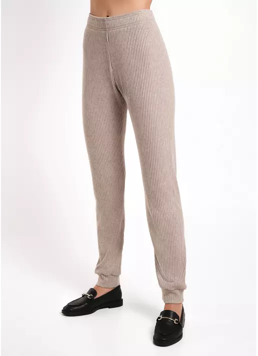 Штаны на манжетах рубчик WARMLY TOUCH 4308/150 dark beige (бежевый)