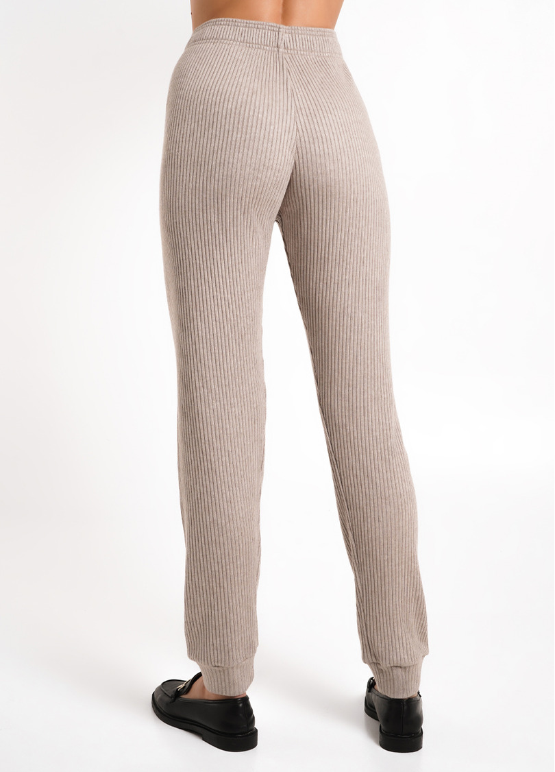 Штаны на манжетах рубчик WARMLY TOUCH 4308/150 dark beige (бежевый)