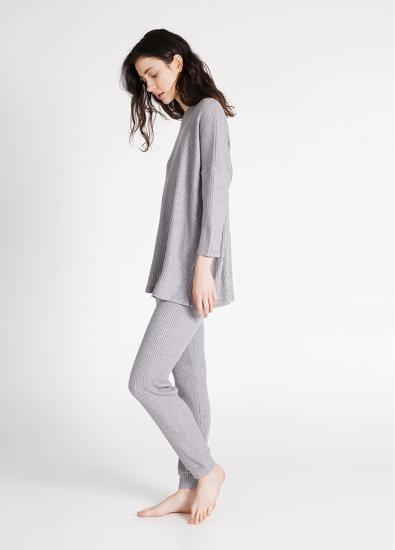 Штаны на манжетах рубчик WARMLY TOUCH 4308/150 grey (серый)