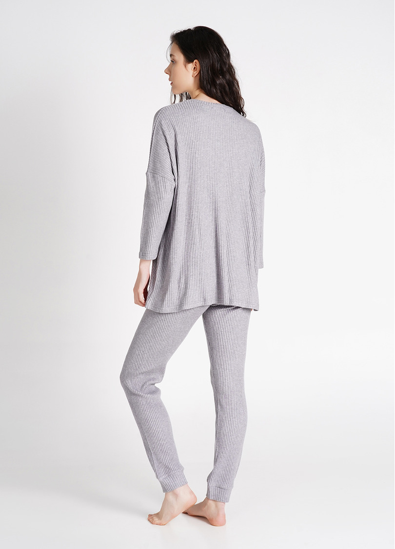 Штаны на манжетах рубчик WARMLY TOUCH 4308/150 grey (серый)