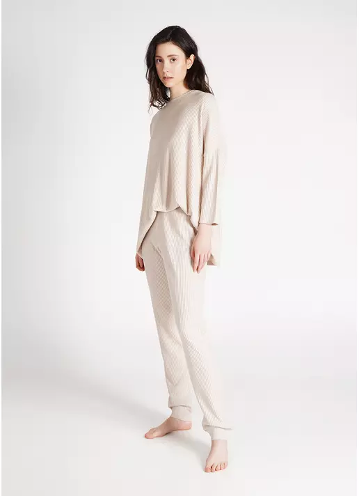 Штаны на манжетах рубчик WARMLY TOUCH 4308/150 milk (молочный)