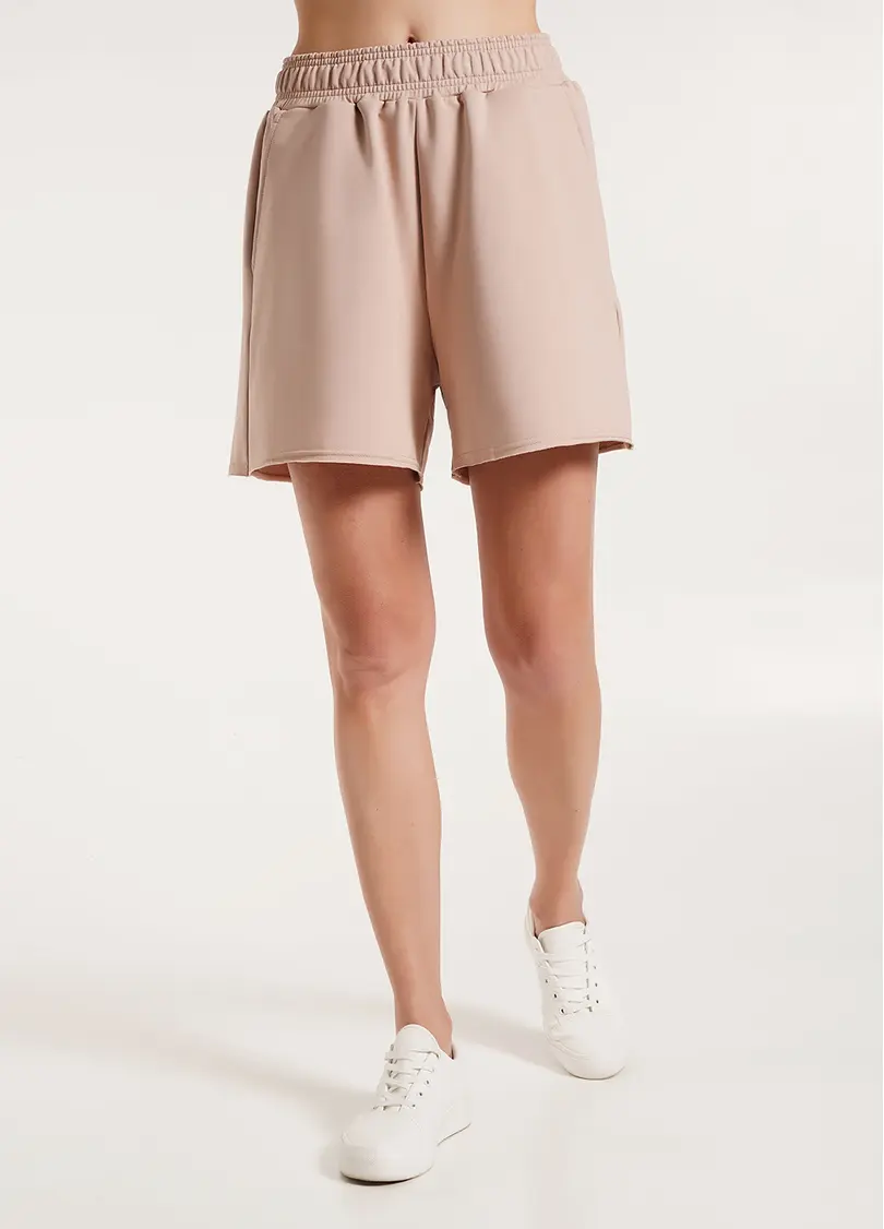 Шорты хлопковые с необработанным краем STREET STYLE 4204/180 dark beige (бежевый)