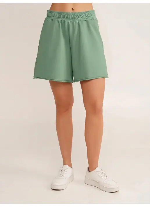 Шорти бавовняні з необробленим краєм STREET STYLE 4204/180 mint (зелений)