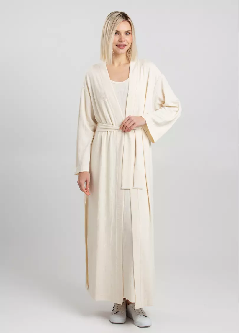 Довгий кардиган ESSENTIAL MILK 7402/320 light cream (молочний)