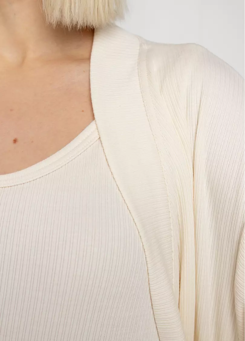 Довгий кардиган ESSENTIAL MILK 7402/320 light cream (молочний)