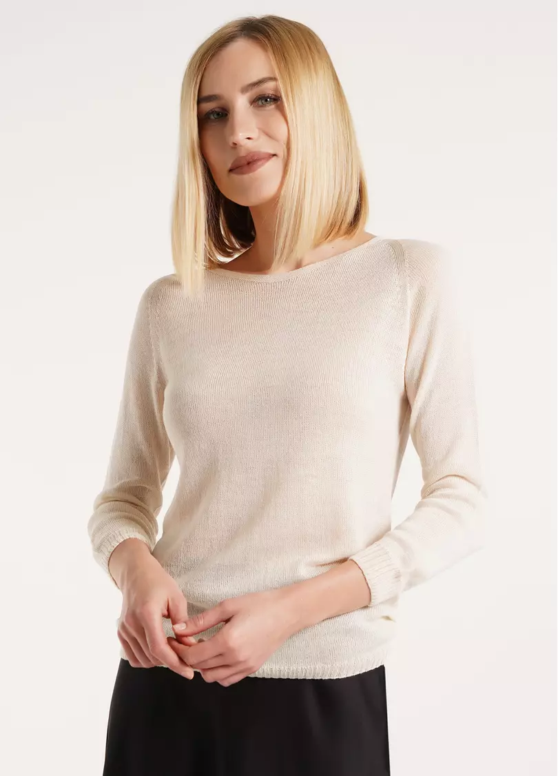 Тонкий джемпер из шерсти мериноса FREYJA 4419/230 beige (бежевый)