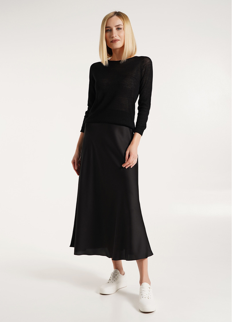 Тонкий джемпер из шерсти мериноса FREYJA 4419/230 black (черный)