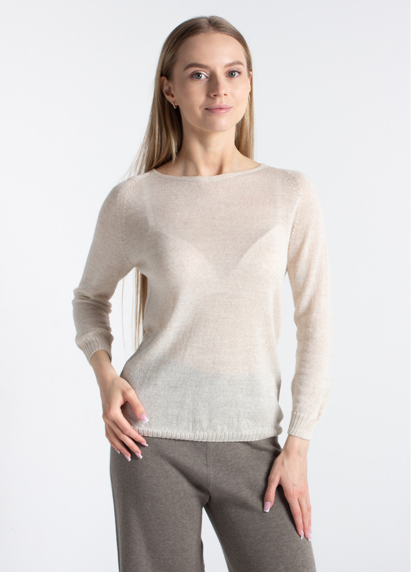 Тонкий джемпер из шерсти мериноса FREYJA 4419/230 grey (серый)