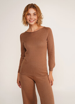 Хлопковый джемпер FREYJA CTN 4419/230 dark brown (коричневый)