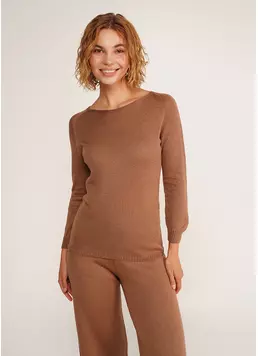 Хлопковый джемпер FREYJA CTN 4419/230 dark brown (коричневый)