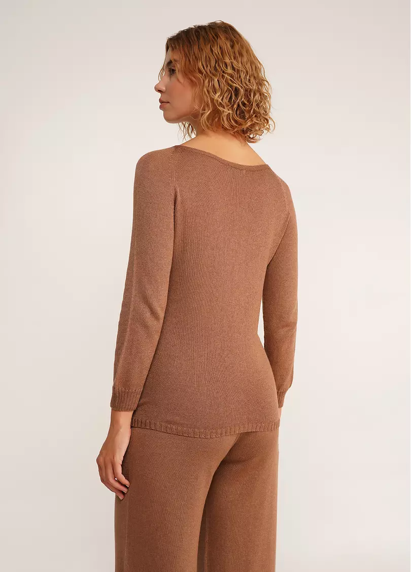 Хлопковый джемпер FREYJA CTN 4419/230 dark brown (коричневый)