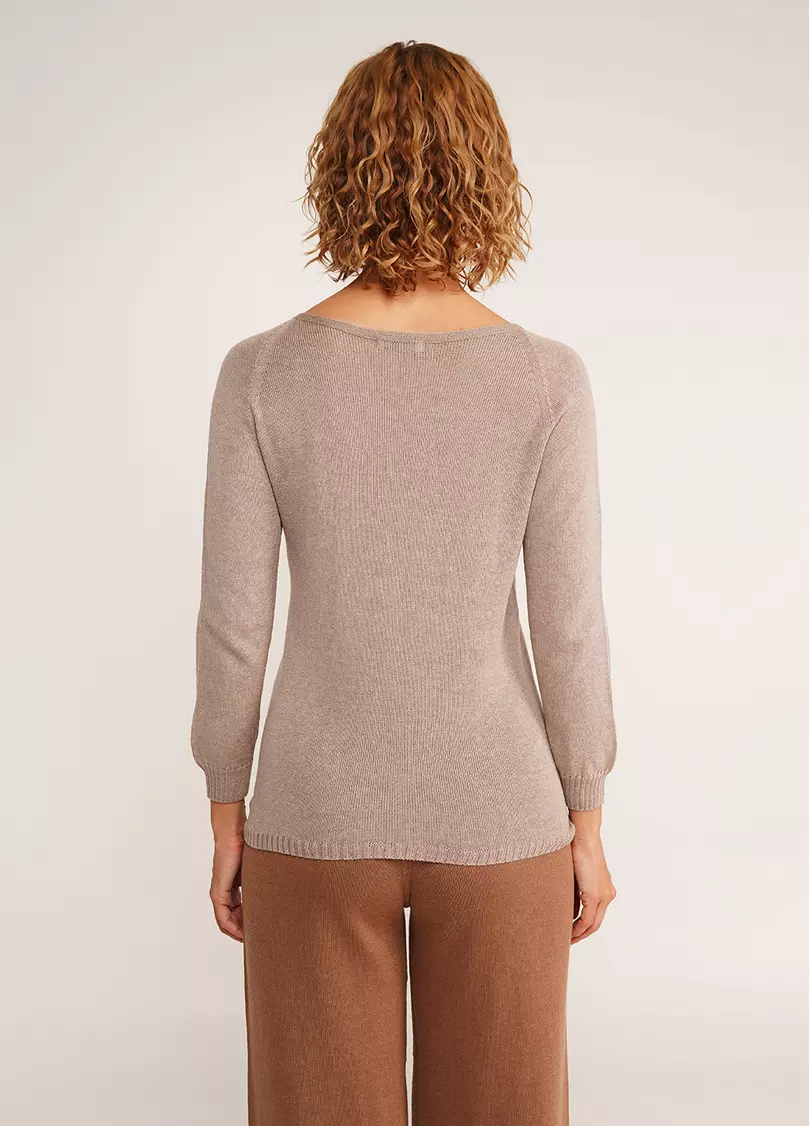 Бавовняний джемпер FREYJA CTN 4419/230 light brown (коричневий)