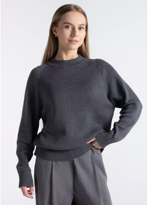Свитер из хлопка FREYJA CTN 4425/230 asphalt melange (серый)