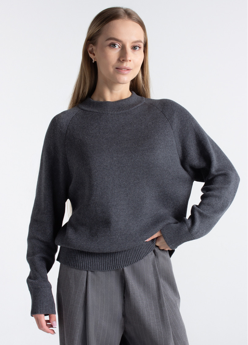 Cветр з бавовни FREYJA CTN 4425/230 asphalt melange (сірий)