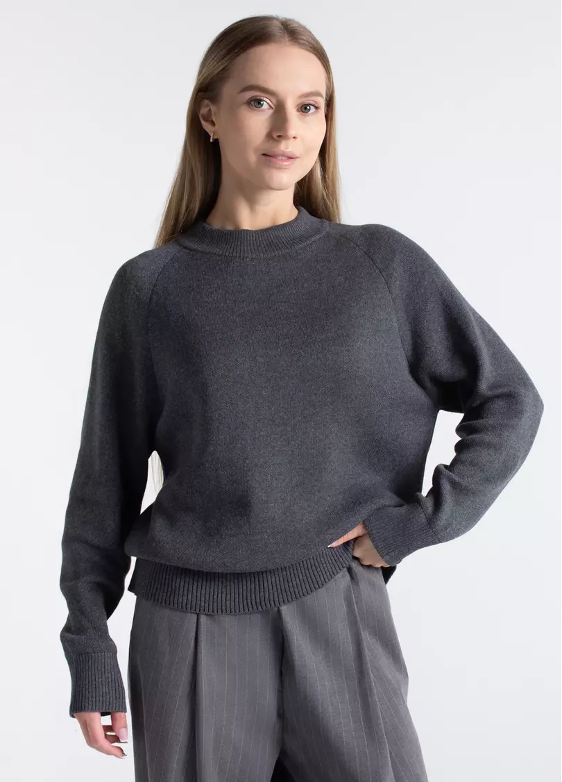 Свитер из хлопка FREYJA CTN 4425/230 asphalt melange (серый)