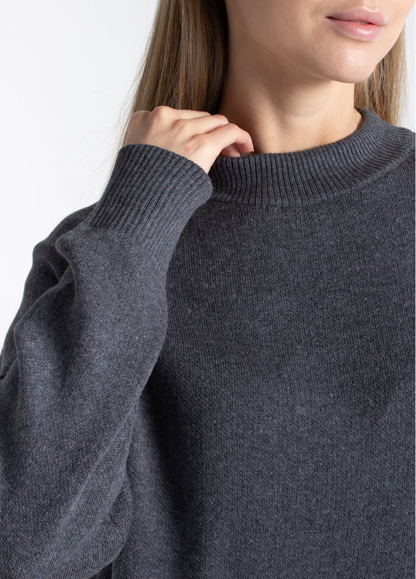 Cветр з бавовни FREYJA CTN 4425/230 asphalt melange (сірий)