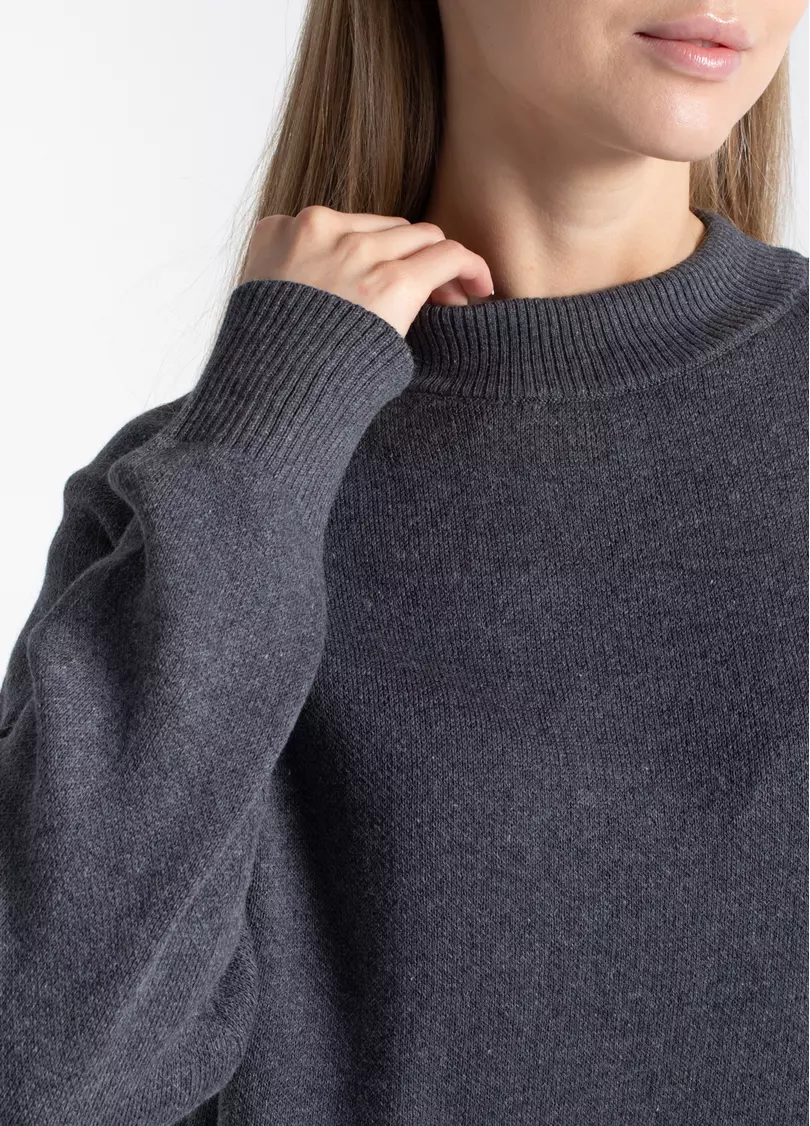 Свитер из хлопка FREYJA CTN 4425/230 asphalt melange (серый)