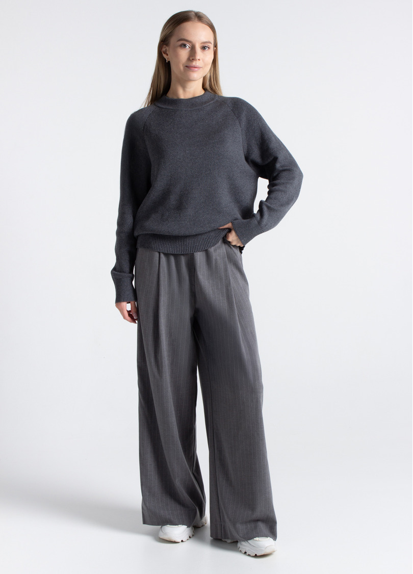 Cветр з бавовни FREYJA CTN 4425/230 asphalt melange (сірий)