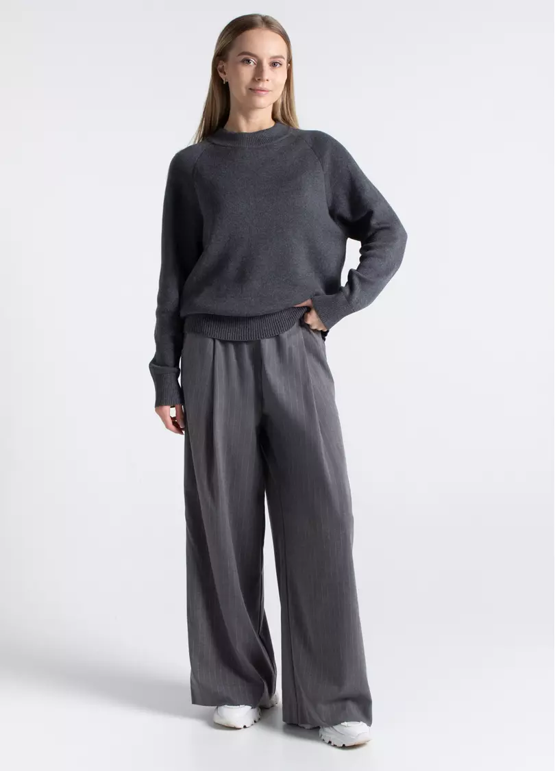 Свитер из хлопка FREYJA CTN 4425/230 asphalt melange (серый)