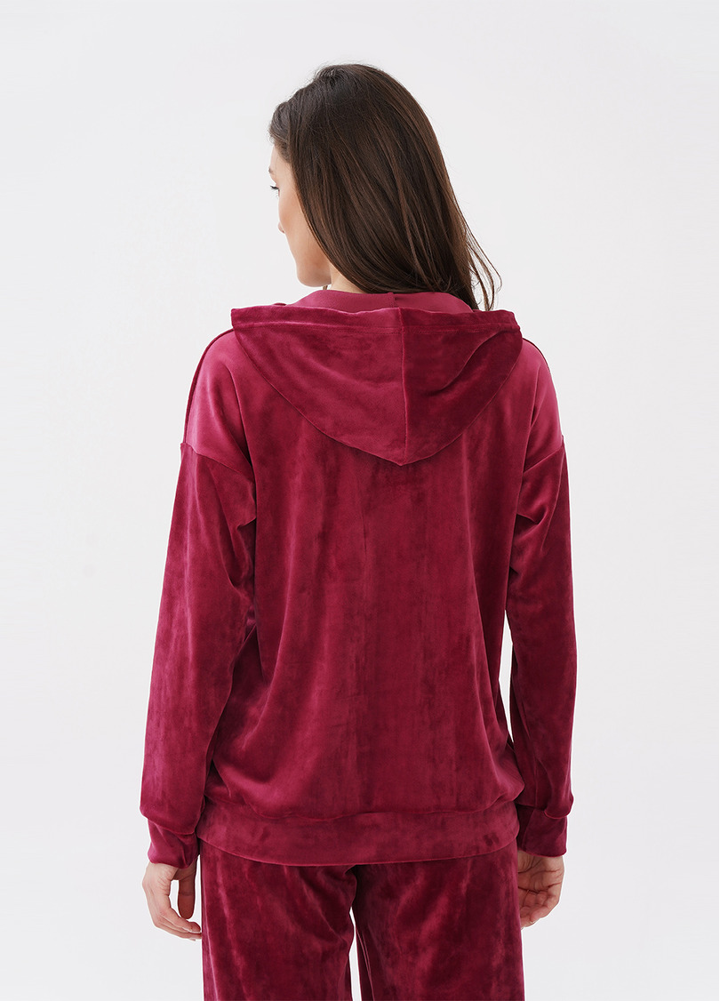 Велюровые худи SOFT WINTER 4404/080 burgundi (бордовый)