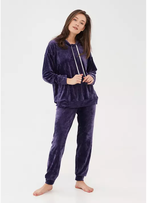 Велюровые худи SOFT WINTER 4404/080 eggplant (фиолетовый)