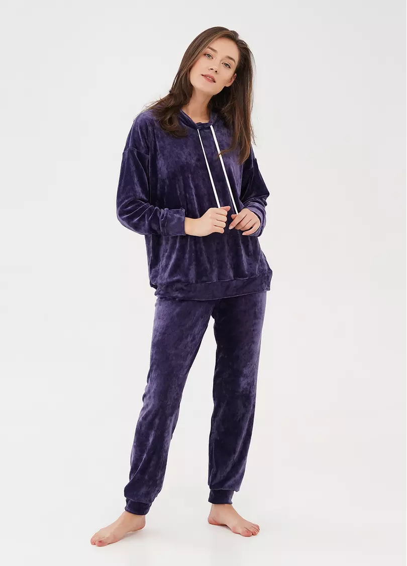 Велюровые худи SOFT WINTER 4404/080 eggplant (фиолетовый)