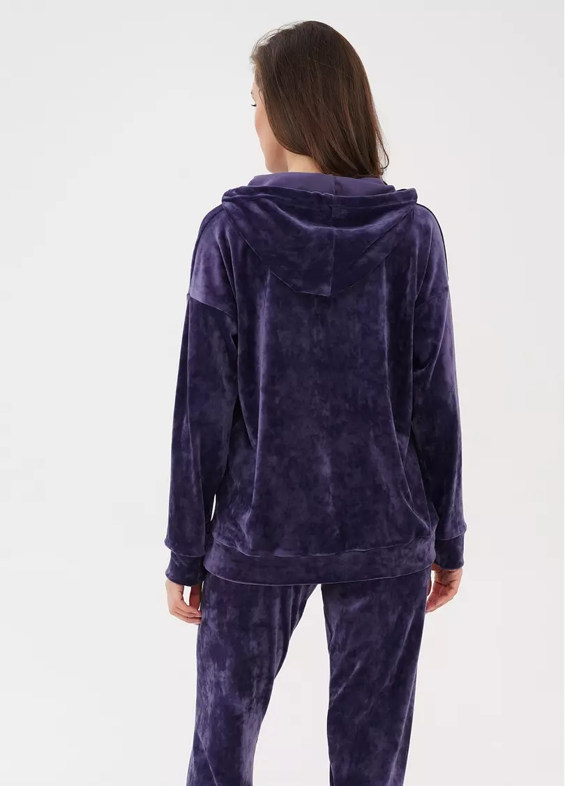 Велюровые худи SOFT WINTER 4404/080 eggplant (фиолетовый)