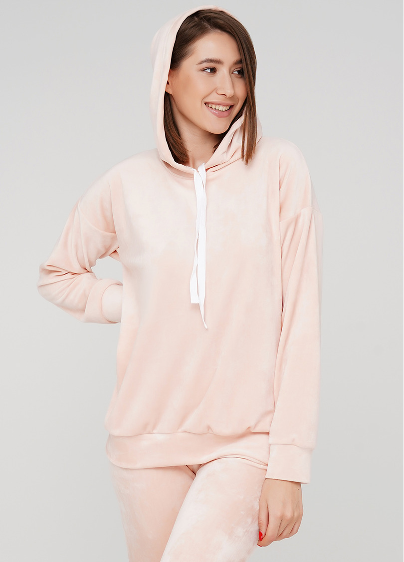 Жіночий велюровий худі SOFT WINTER 4404/080 (рожевий)