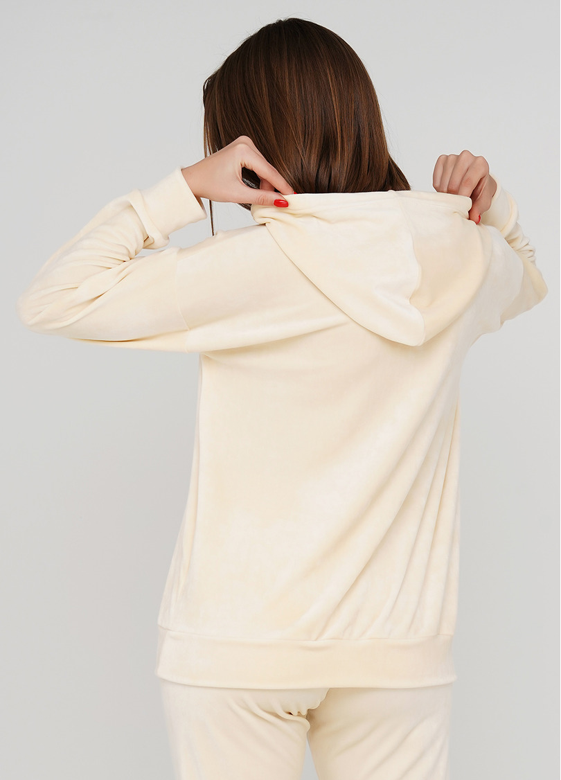Женский велюровый худи SOFT WINTER 4404/080 (ванильный)