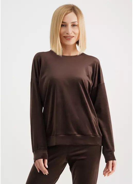 Свитшот из велюра SOFT WINTER 4405/080 brown (коричневый)