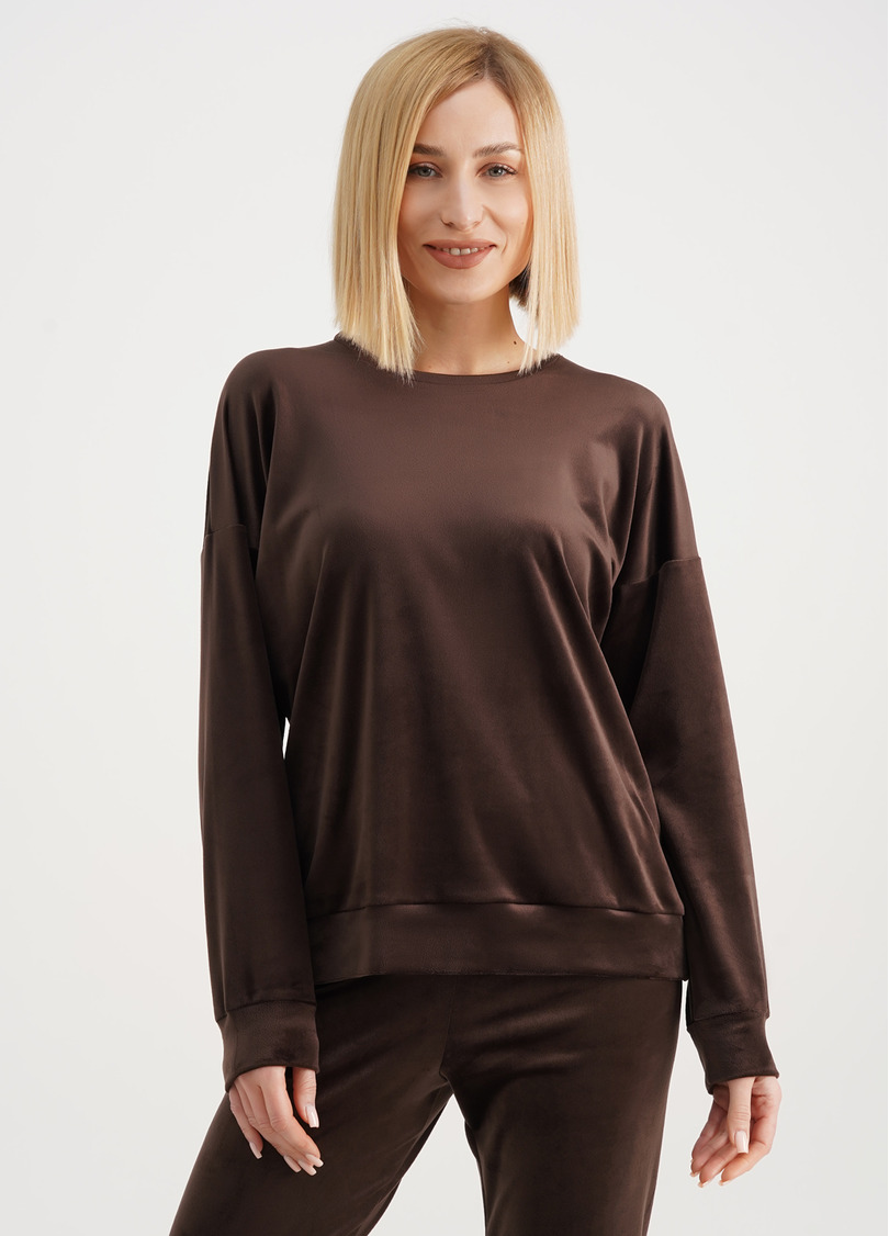 Світшот з велюру SOFT WINTER 4405/080 brown (коричневий)