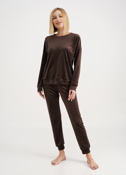 Свитшот из велюра SOFT WINTER 4405/080 brown (коричневый)