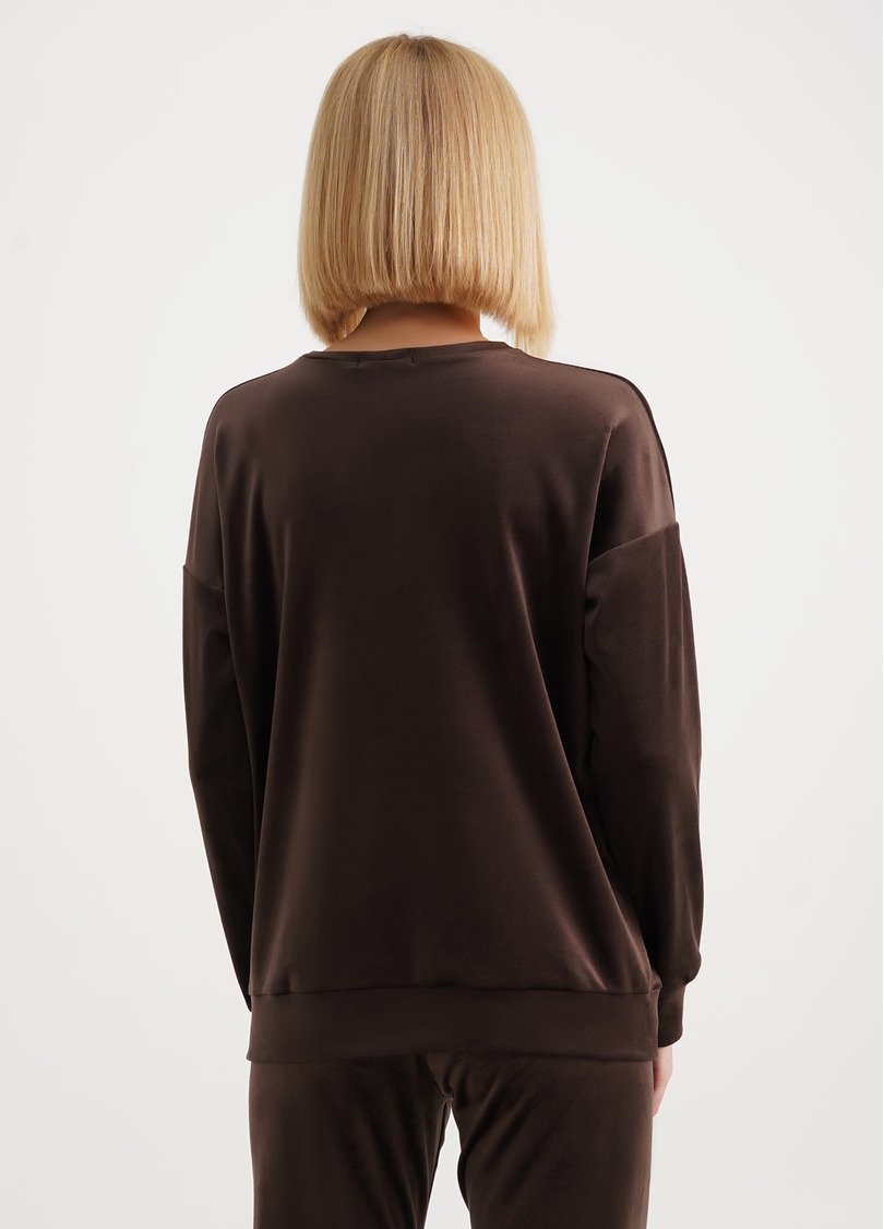 Світшот з велюру SOFT WINTER 4405/080 brown (коричневий)