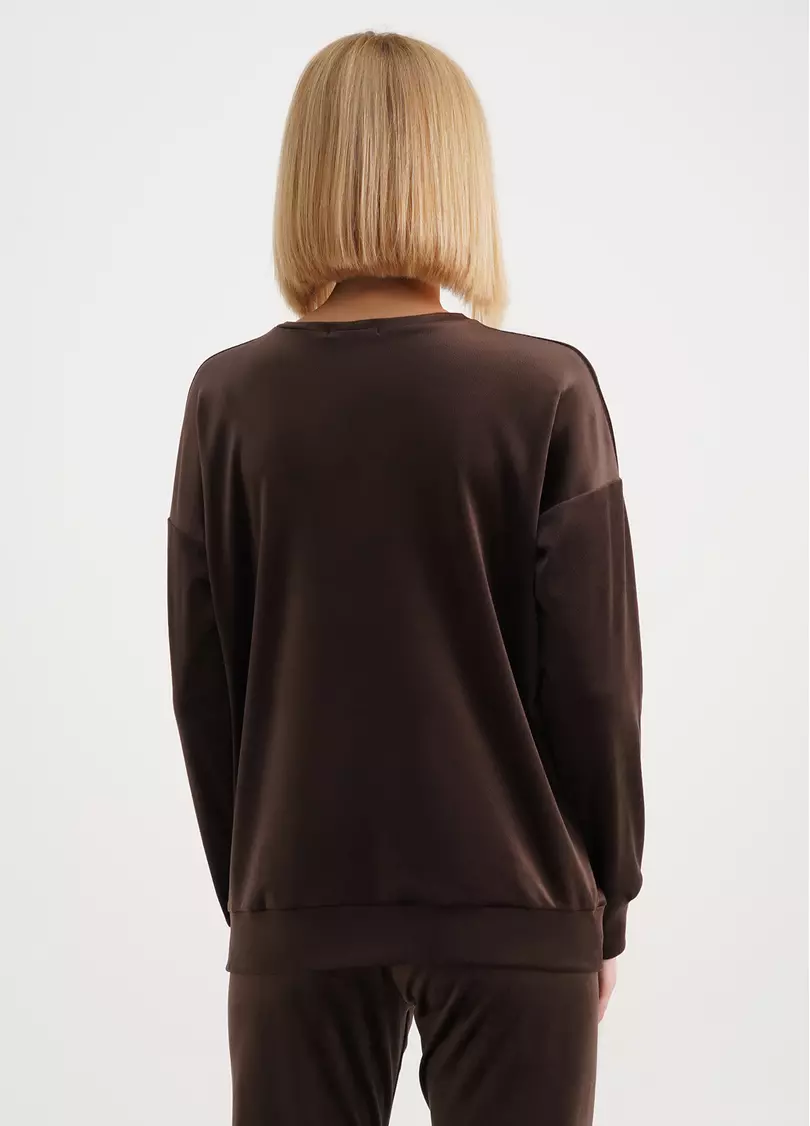 Світшот з велюру SOFT WINTER 4405/080 brown (коричневий)