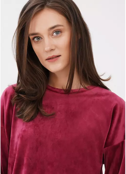 Свитшот из велюра SOFT WINTER 4405/080 burgundi (бордовый)