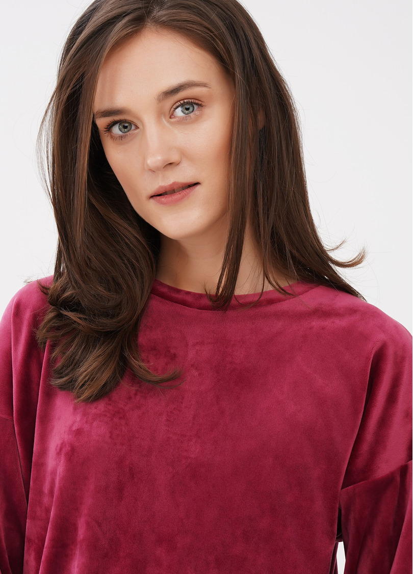 Свитшот из велюра SOFT WINTER 4405/080 burgundi (бордовый)