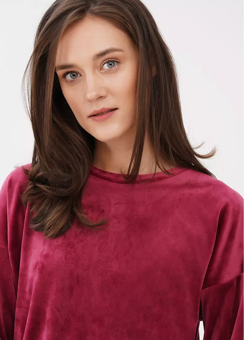 Свитшот из велюра SOFT WINTER 4405/080 burgundi (бордовый)