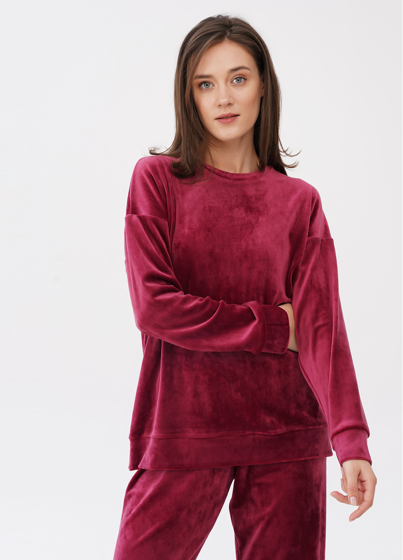 Свитшот из велюра SOFT WINTER 4405/080 burgundi (бордовый)