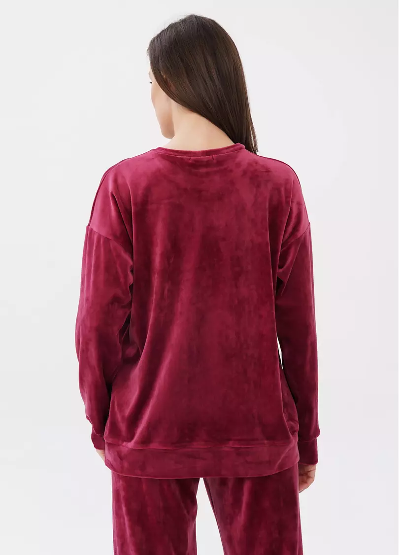 Свитшот из велюра SOFT WINTER 4405/080 burgundi (бордовый)