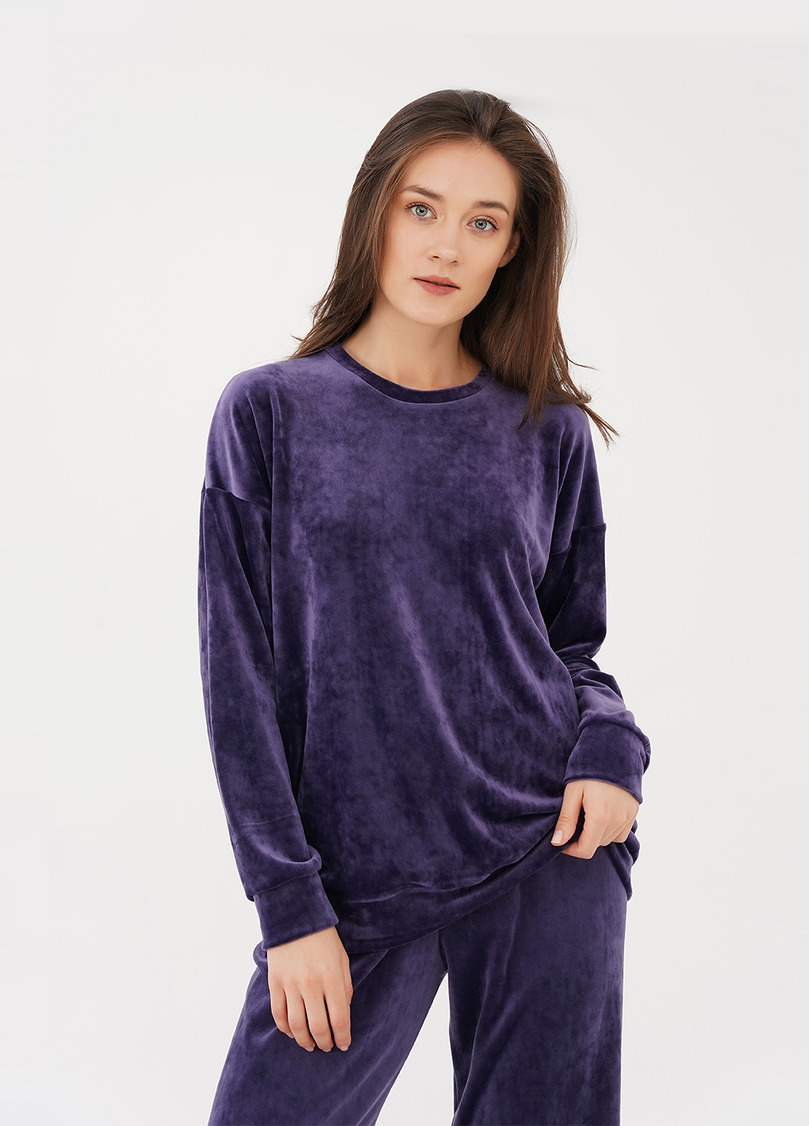 Свитшот из велюра SOFT WINTER 4405/080 eggplant (фиолетовый)