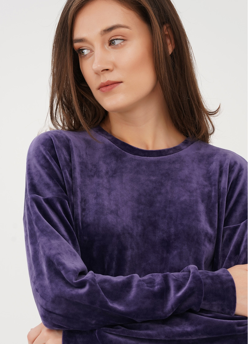 Свитшот из велюра SOFT WINTER 4405/080 eggplant (фиолетовый)