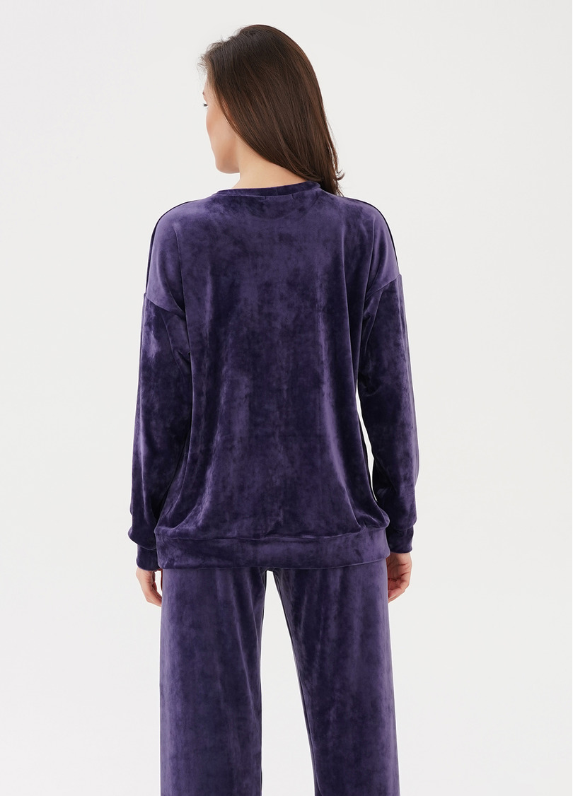 Свитшот из велюра SOFT WINTER 4405/080 eggplant (фиолетовый)