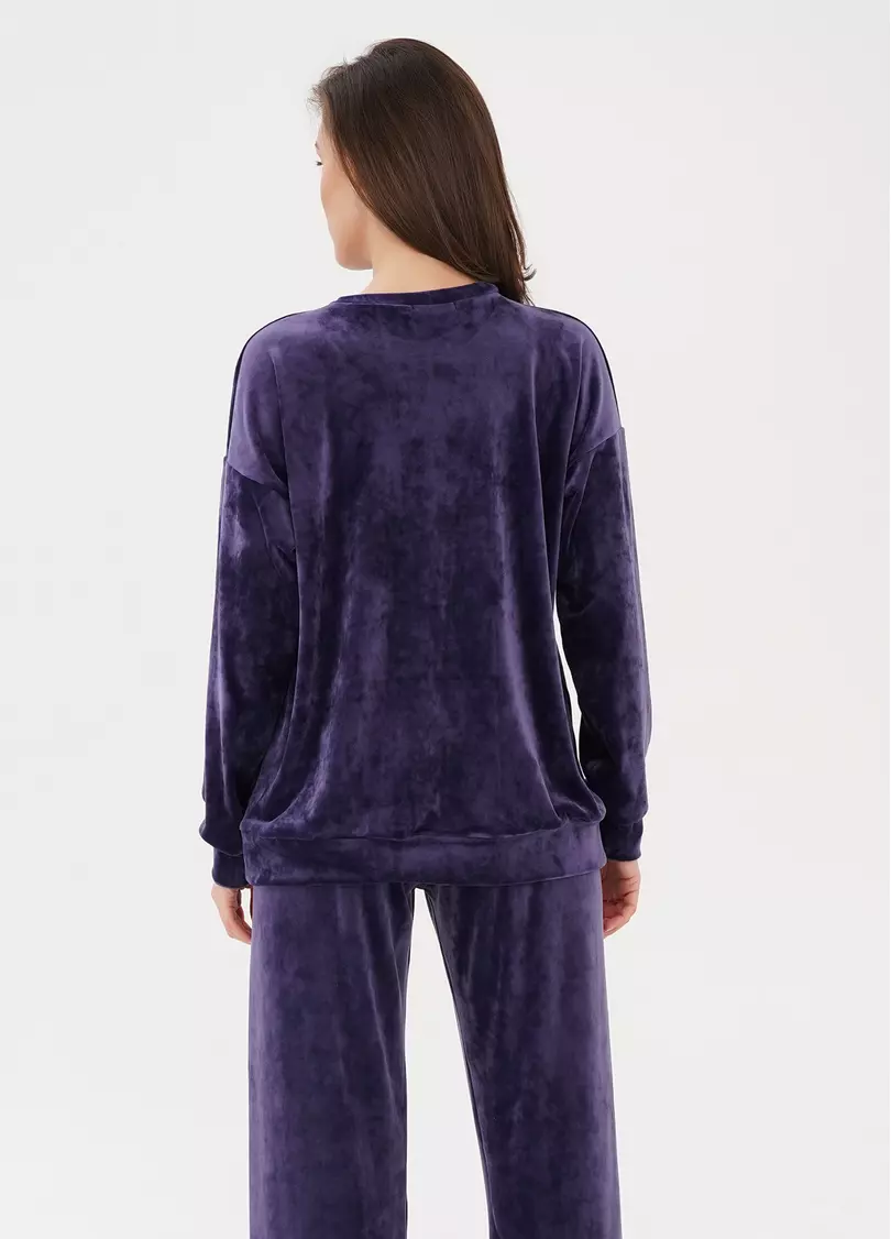 Свитшот из велюра SOFT WINTER 4405/080 eggplant (фиолетовый)