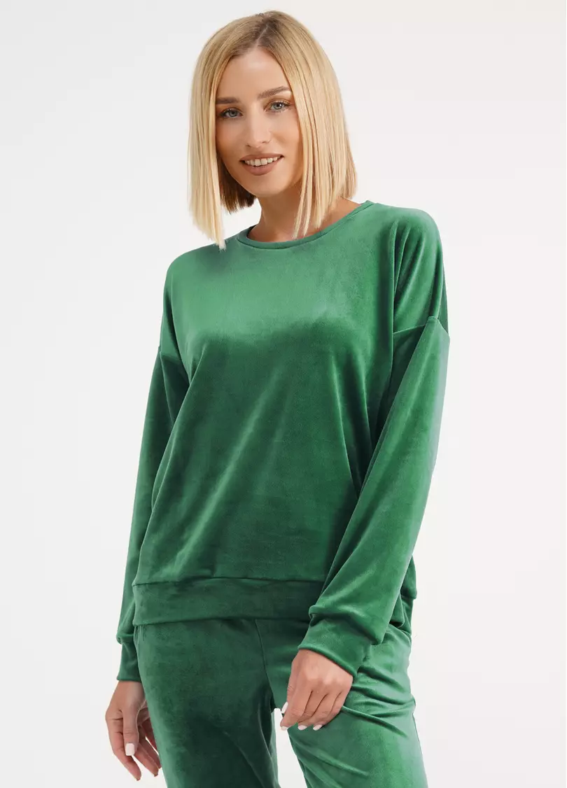 Світшот з велюру SOFT WINTER 4405/080 emerald (зелений)