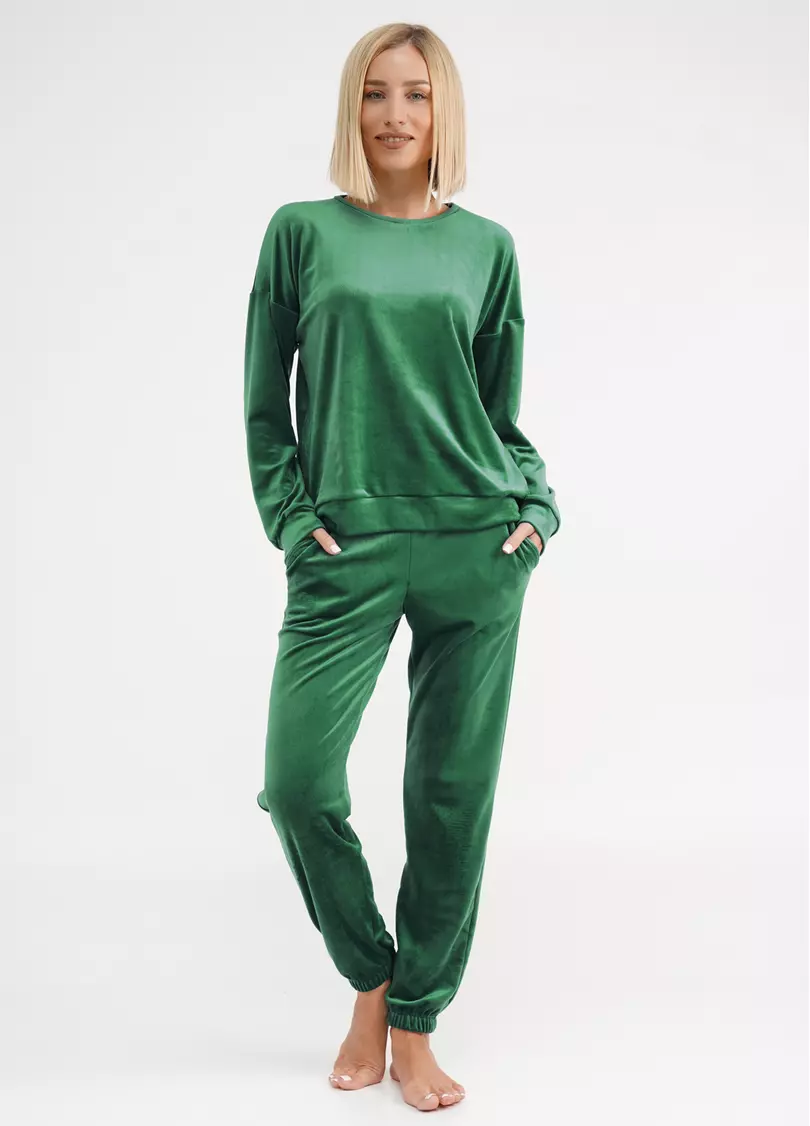 Світшот з велюру SOFT WINTER 4405/080 emerald (зелений)