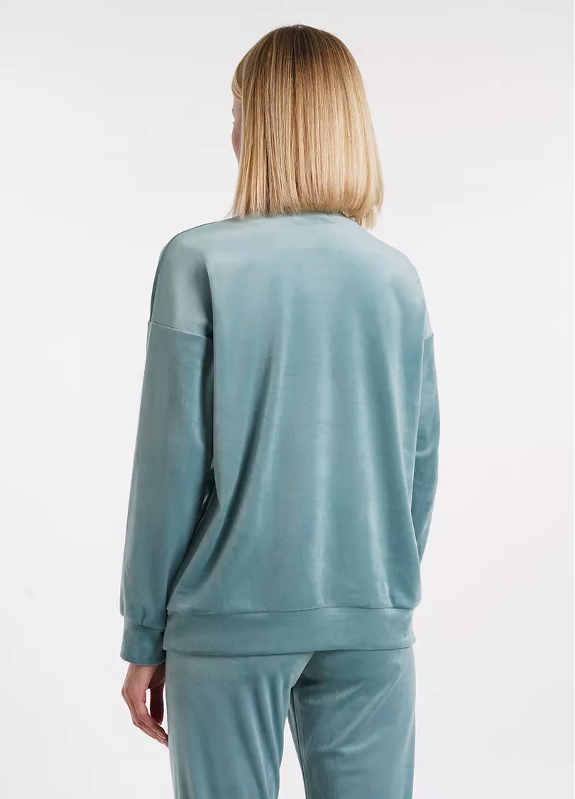 Світшот з велюру SOFT WINTER 4405/080 mint (блакитний)